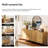61.6"Wide Wood File Cabinet With Shelves, Minimalist Reeded Design, Modern Farmhouse Office Storage Cabinet For Study Room, Living Room-116272806