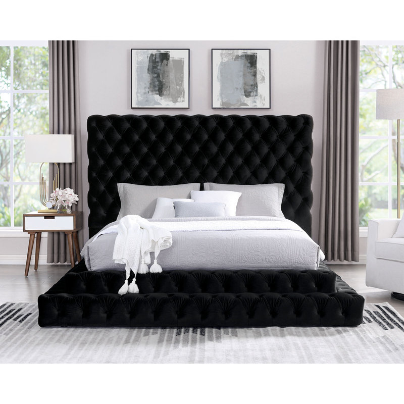 Lit de style contemporain, Noir, Grand lit