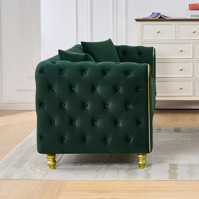 Ensemble de fauteuils Chesterfield, Vert