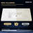 36 in. W x 22 in. D Solid Surface White Rectangular Single Sink Vanity Top with Basin 1 Hole Countertop
