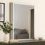Miroir de commode Suni, 40 po, bois noir piano élégant, conception sans cadre-116748680