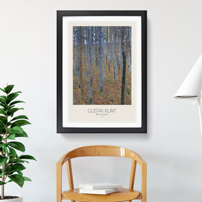 Beech Grove Forest with Border by Gustav Klimt - Picture Frame Painting on MDF