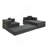 Boneless 108'' Modular Sectional Sofa With L-Shape Chaise, Boneless Cloud Couch With Deep Seat, Sponge Compression Sofas No Assembly Required, Modern Sofa Fold-Out Sofa Bed,With Removable Backrest-404146350
