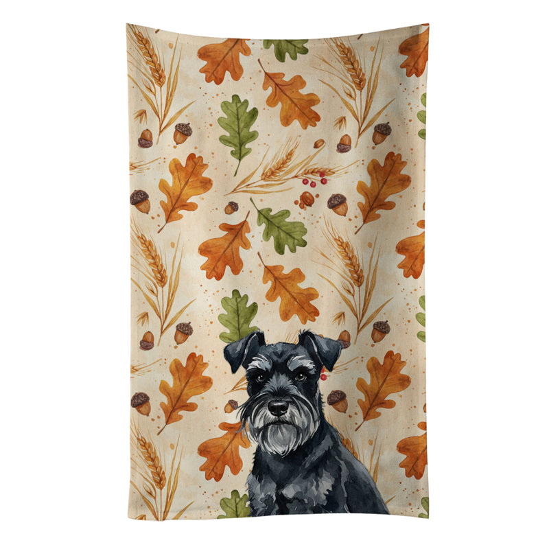 Serviette de cuisine noire miniature Schnauzer Heirloom, Schnauzer miniature noir