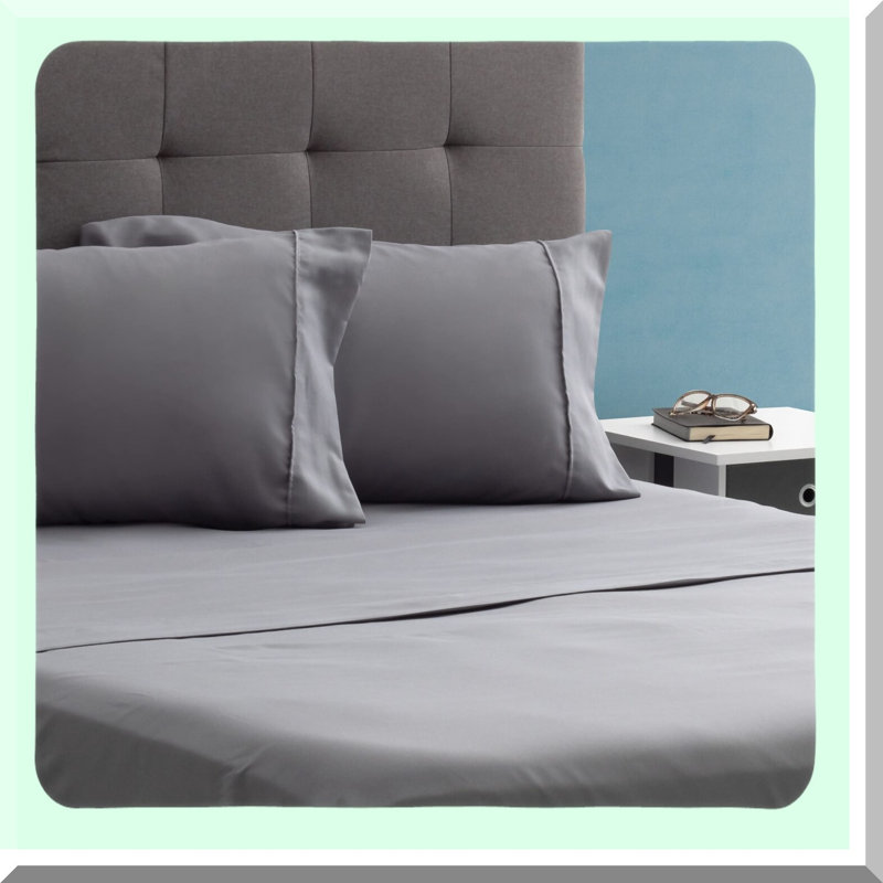 Breathable Hotel Comfort 4-Piece Queen Bed Sheet Set - Hypoallergenic Microfiber with Deep Pockets, Wrinkle & Fade Resistant - Charcoal Gray