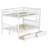 Full Over Full Bunk Bed with 2 Drawers, Ladder & Guardrails, Convertible to 2 Full Beds, Rubberwood Frame,White-186576665-176827892