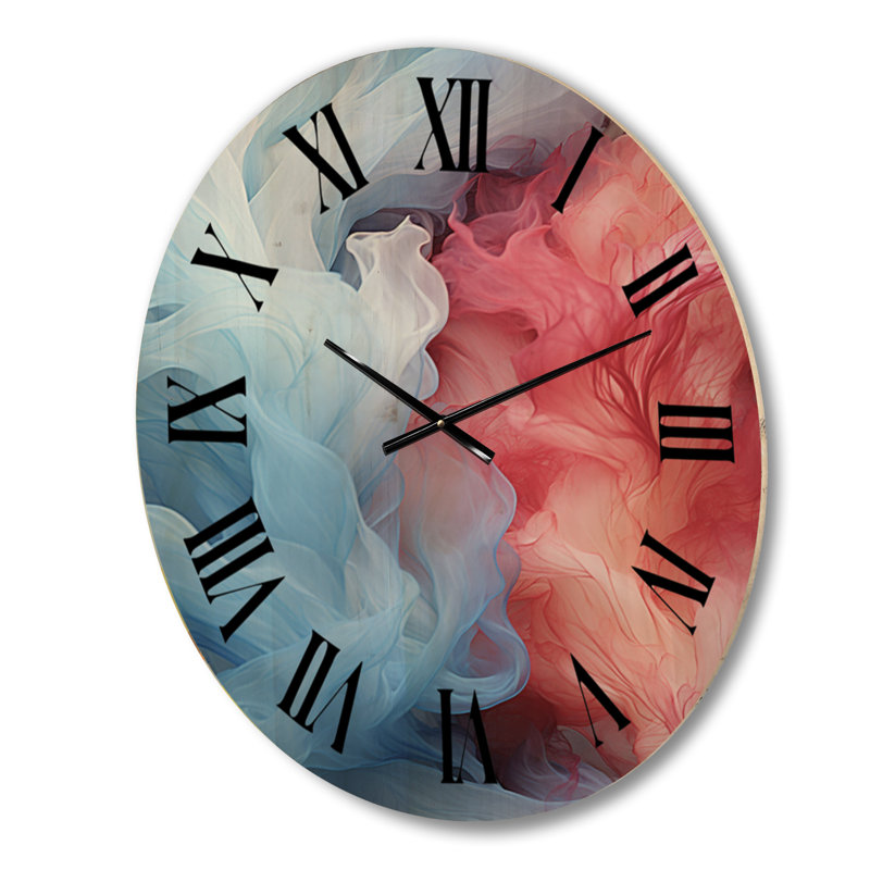 Horloge murale en bois massif Ilidio, Petit