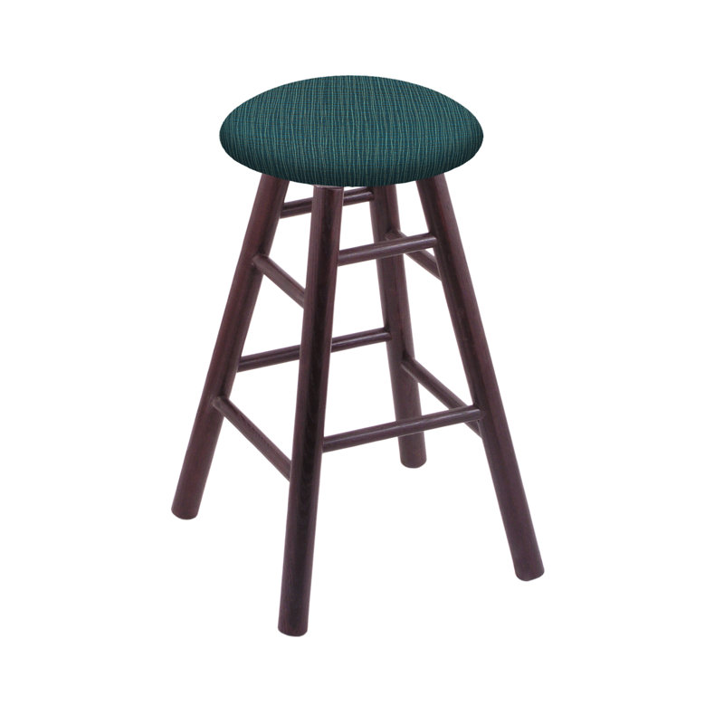 Swivel 24" Bar Stool, Dark Cherry Oak, Graph Tidal, Extra Tall (36” Seat Height)