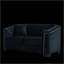 Canapé Chesterfield 59 po 59 po en velours moderne, canapé 2 places