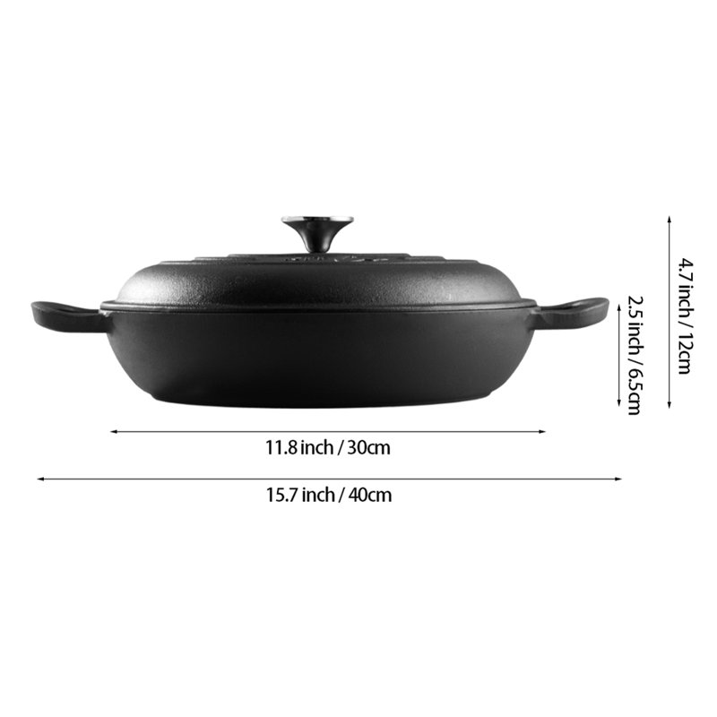 Belfry Kitchen Branyan 4.5 L Non-Stick Cast Iron Stainless Steel Stock Pot