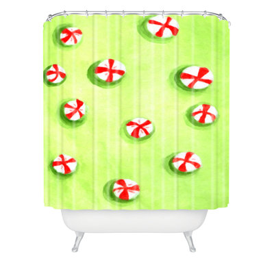Rideau de douche simple christmas bonbons
