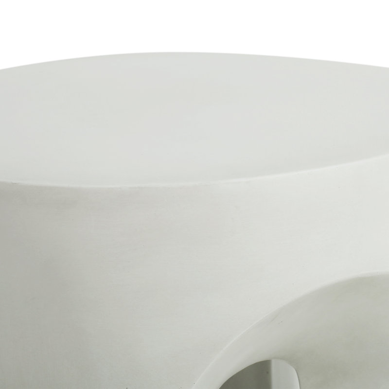 Outdoor Round Top Side Table/End Table, Accent Table, Antique White | Gift Idea