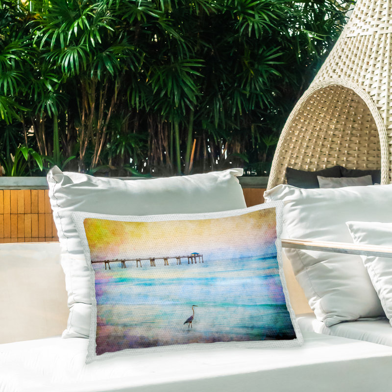 Coussin d'extérieur Coastal Pier Abstraction
