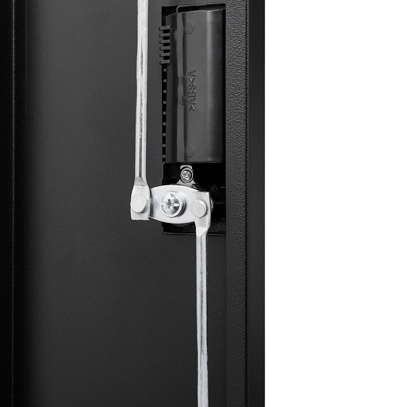 Armoire de rangement en métal à 2 portes avec portes verrouillables et tablette réglable Bergwall Steel, Noir