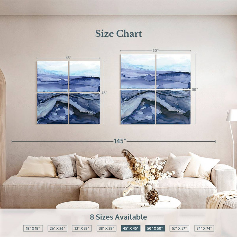 Avery Bluescape I, 50" H x 50" W