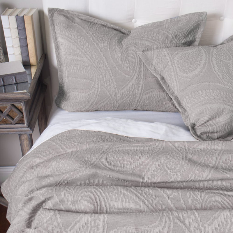 Ada Duvet Cover, California King Duvet Cover, Gray