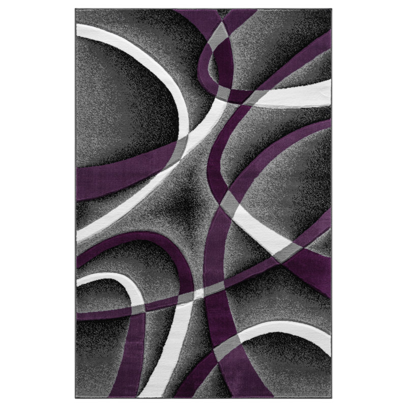 Tapis contemporain moderne géométrique abstrait sculpté à la main pour le salon et la chambre à coucher