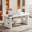 Bureau double caisson en bois manufacturé Joonyoung 