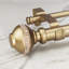 Mordecai Gold Iron Adjustable 1.12'' Double Curtain Rod-867328114