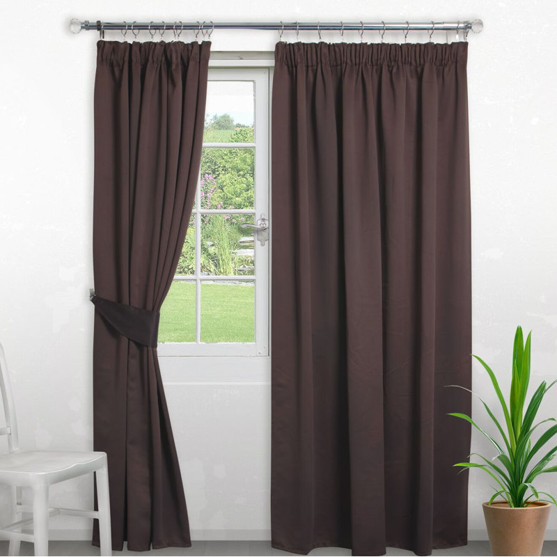Blackout Sliding Panel Pair, Mink, Width 167.6cm x Drop 228.6cm