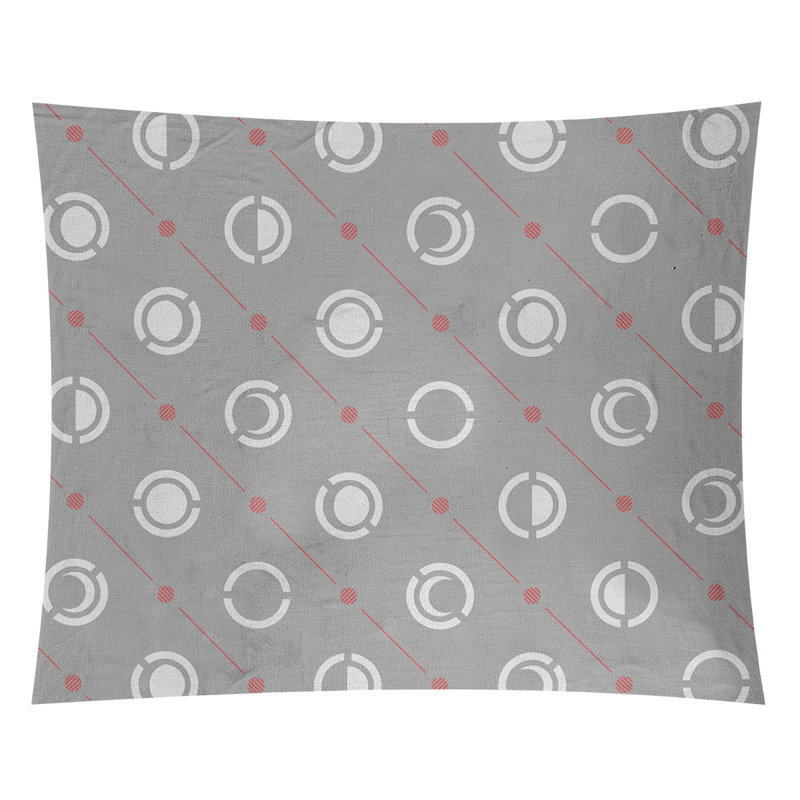 Tapisserie, H 88 po x l 104 po, Rouge