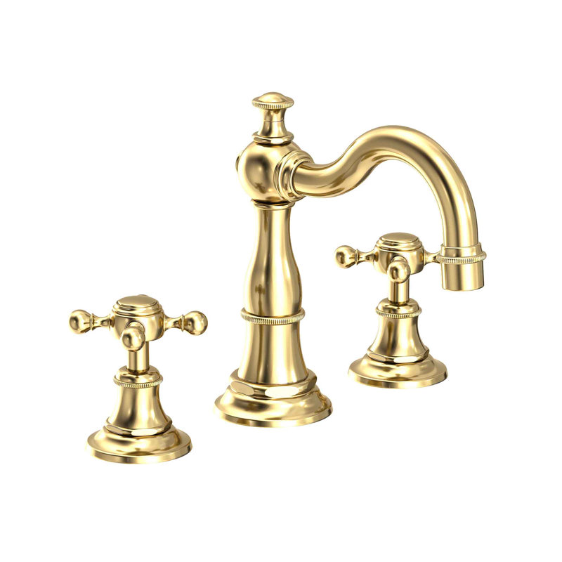 Victoria Widespread Bathroom Faucet with Drain Assembly, Forever Brass