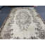 Élégant tapis en laine beige, tapis décoratif floral 1,5 x 2,3 pi
