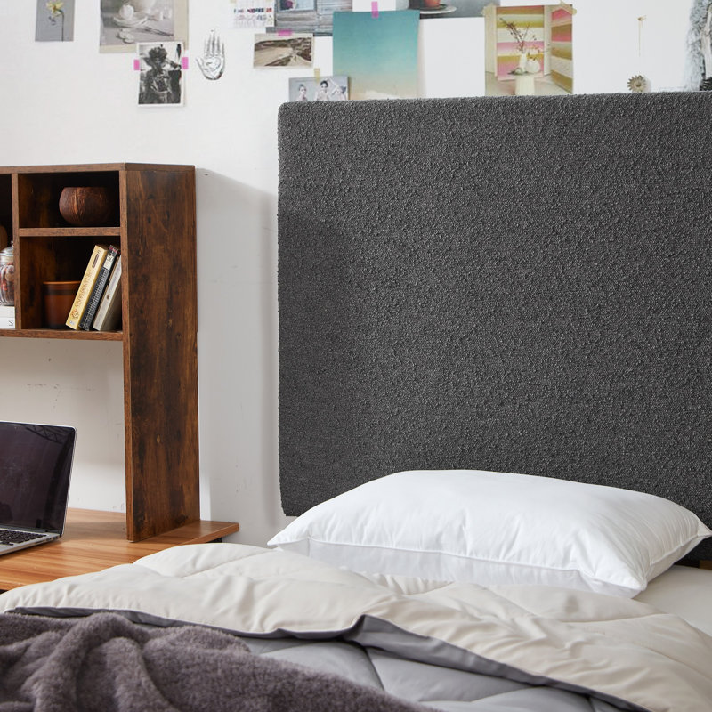Villa Classic Upholstered Boucle Headboard Twin XL, Gray