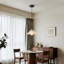 1- Luminaire suspendu simple avec verre transparent