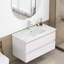 Ensemble de meuble-lavabo 36 po avec lavabo, armoire avec 2 grands tiroirs, système de fermeture en douceur, 2 grands tiroirs, conception sans poignée, assemblage facile-125515183