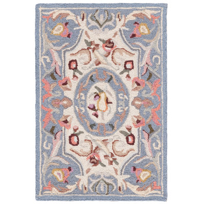 Brayton Hand Hooked Wool Floral Rug