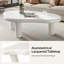 Table basse à assemblage simple avec repose-pieds réglables en laque l 50,5 po Consida-1568332319