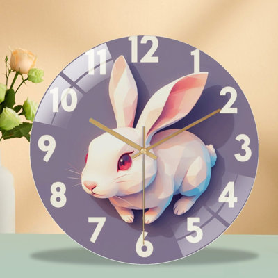 Horloge murale décorative pour la maison et le bureau - Horloge murale moderne en verre 12 po