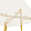Chaises en plastique transparent avec pattes en métal doré assorties à une table en verre trempé de 180 cm (71 pouces), une solution de repas stable et fonctionnelle. Table de 6 pieds, idéale pour les réunions de famille.
