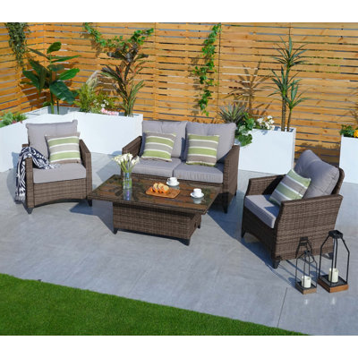 4 - Person Patio Conversation Set with Cushions