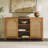 Aalke 58" 2-Door Sideboard with Arched Rattan Panels-91906257