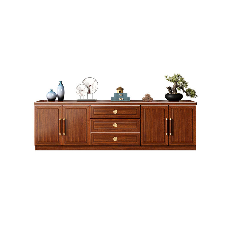 Solid wood retro style home TV stand