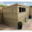 Rinu 12 ft. W x 6 ft. D Solid Wood Garden Shed