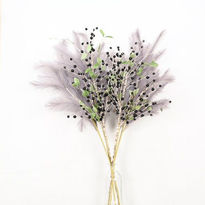 36 "branche artificielle de baies d'herbe de pampa pour remplisseur de vase, bouquet d'eucalyptus de longue tige de ferme pour les décorations de table de centre de table de bureau à domicile de mariage