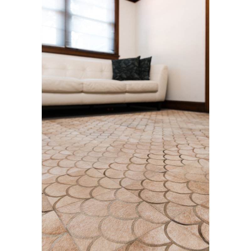 Luneta Cowhide Area Rug in Brown