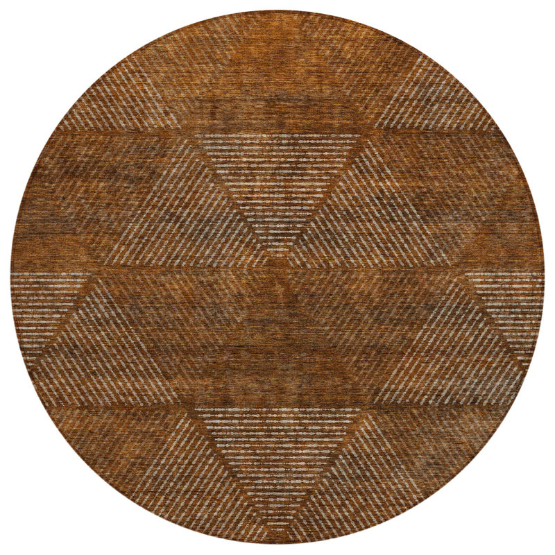 Tapis d'intérieur rond 8 po Terra Cotta