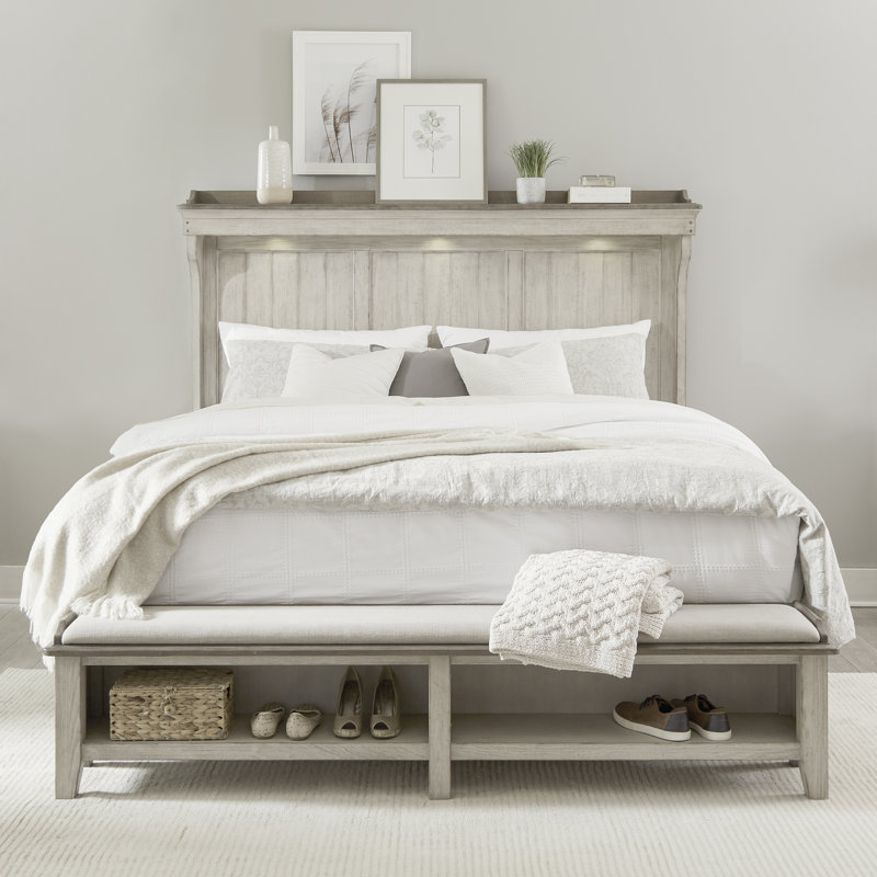 Cathleen Mantle Storage Bed w/ LED Lighting, King