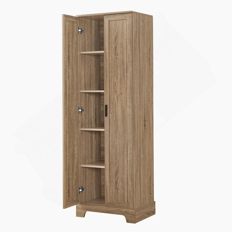 Armoire de rangement avec portes et tablette réglable pour la salle de bain