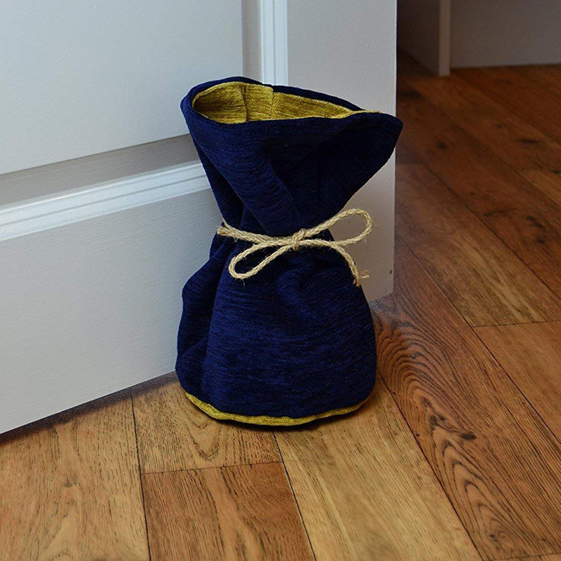 Macit Door Wedge, Navy Blue/Ochre