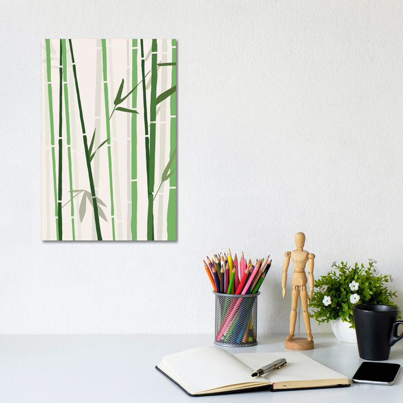 Bamboo - Wrapped Canvas Painting, 30.48cm H x 20.32cm W x 1.91cm D
