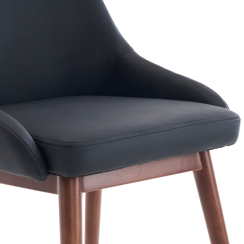 Padded Dining Chair with Wooden Legs Comfortable Upholstered Side Chair with Backrest & Sturdy Construction Modern Kitchen Chair for Dining Room, Living Room, Kitchen