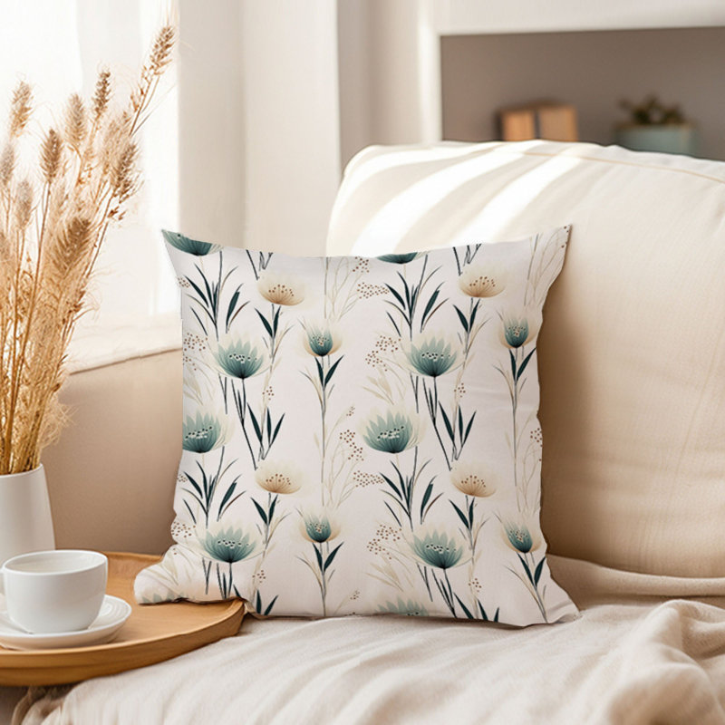 Botanical Plants Pattern Plants Cottage & Cottagecore, 16"H x 16"W