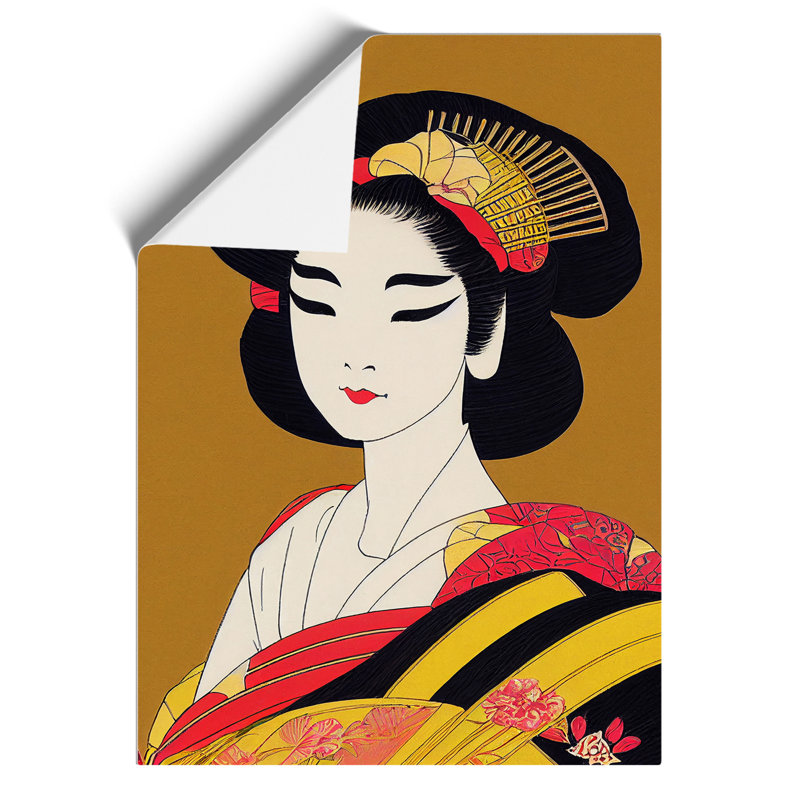 Beauty of a Geisha - Wall Art, Paper, 42cm H x 29.7cm W, No Matte