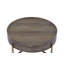 Table basse brun clair et champagne | Table d'appoint en bois et métal | Idée de cadeau
