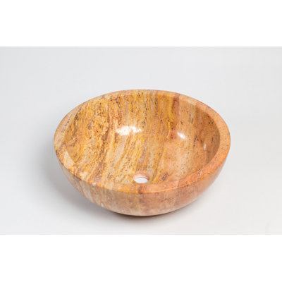 Natural Stone Vessel Bathroom Sink Isidro Peach Travertine